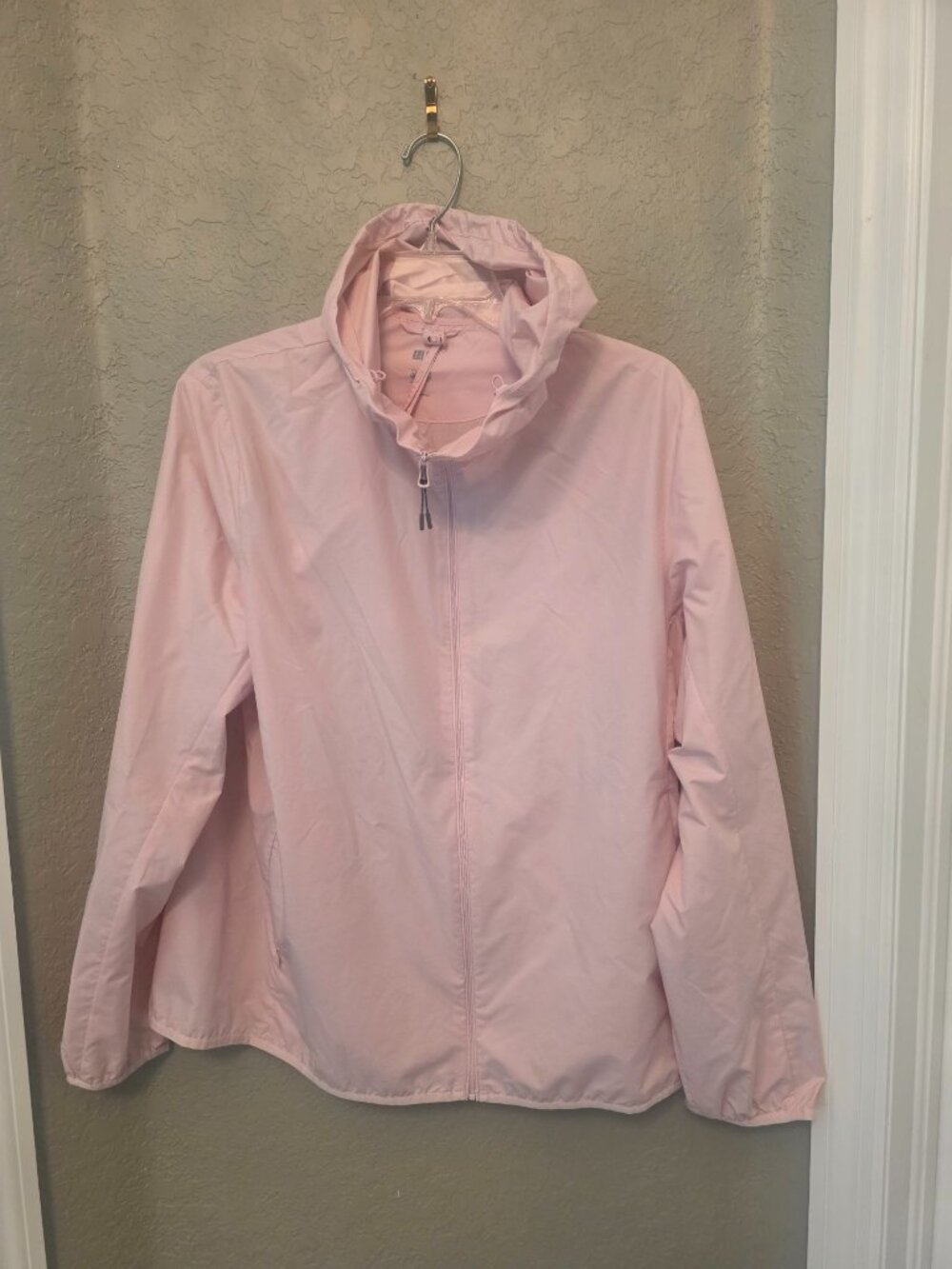 Uniqlo Pocketable Pink Packable Lightweight Hooded Parka XL Windbreaker EUC